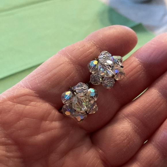 Vintage AB beaded necklaces with earrings lot of 2 - Picture 7 of 8